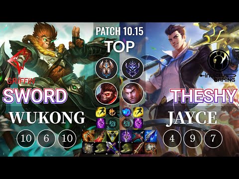 GRF Sword Wukong vs IG TheShy Jayce Top - KR Patch 10.15