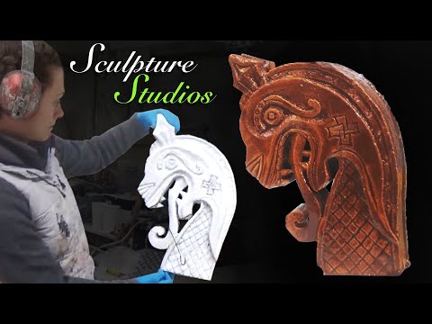 Homemade Viking Ship Dragon Heads by Sculpture Studios