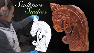Homemade Viking Ship Dragon Heads by Sculpture Studios