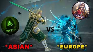 Asia vs Europe🔥*Intense Battle* 😵‍💫Resilix vs Odyssey Part -2 || Shadow Fight 4 Arena
