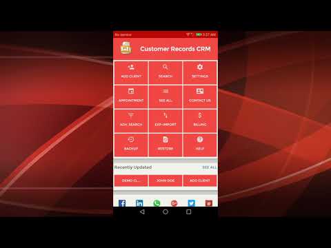 Customer Events & Records CRM - Contacts Manager Video