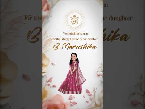 Caricature halfSaree Invites
