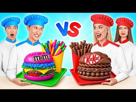 Cooking Show Challenge | Chocolate vs Rainbow Food by Multi DO Smile