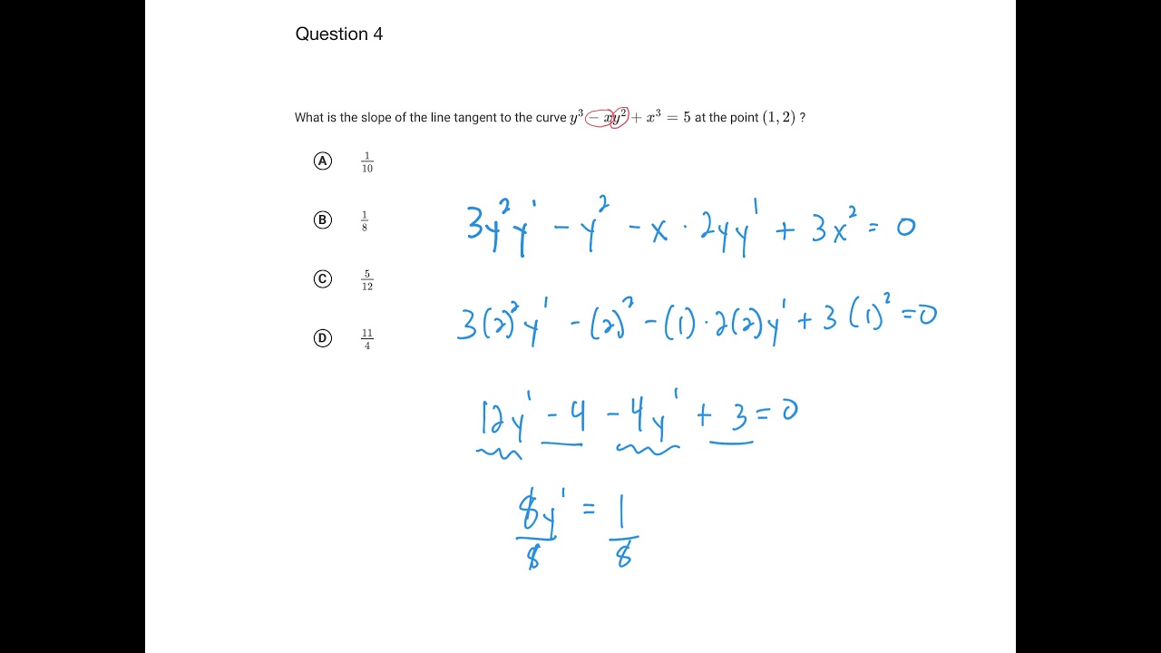 AP Calculus AB - Unit 3 Progress Check: MCQs & FRQ (part A)