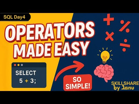 SQL Operators | Easy way to write a query | Arithmetic | Logical | Special |Comparison | Bitwise