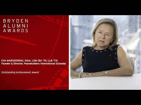 2019 Bryden Alumni Awards - Eva Marszewski, OOnt (BA ’70, LLB ’73) – Outstanding Achievement Award