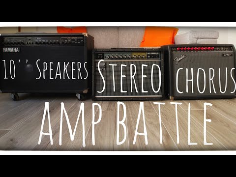 The 10'' speakers Stereo Chorus amp battle: Roland JC-40 vs Fender Princeton Chorus vs Yamaha VR4000
