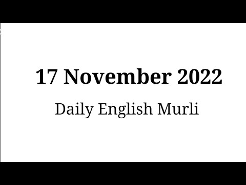 Murli in English 17 November 2022