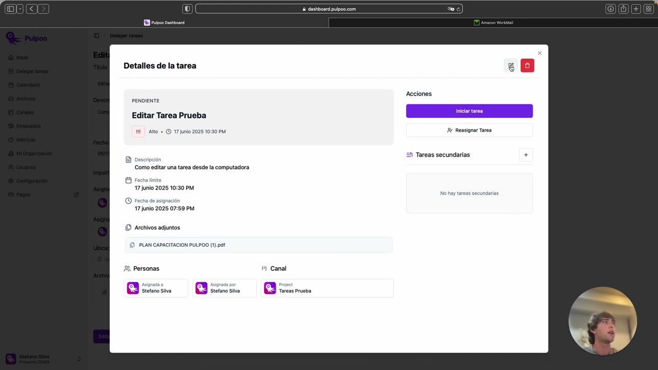 Cómo editar una tarea