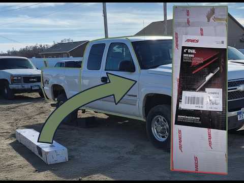 99-13 Chevy 1500-3500 Ext. Cab 4" Aries Oval Black Nerf Bars Silverado (Running Boards)