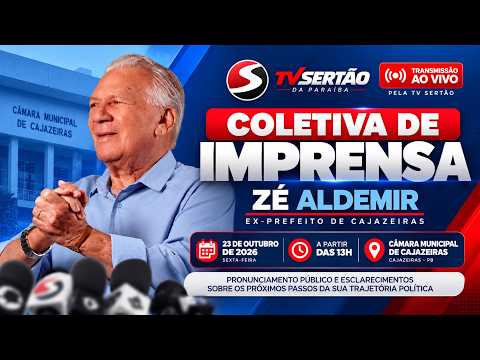 COLETIVA DE IMPRENSA COM ZÉ ALDEMIR EM CAJAZEIRAS | TRANSMISSÃO TV SERTÃO