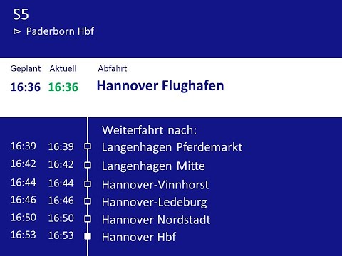 [DB] Ansagen S5 NI Hannover Flughafen - Paderborn
