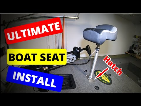 Jon Boat Pedestal Seat Install on Hatch Lid {Jon Boat To Bass Boat Conversion} Lowe 1448