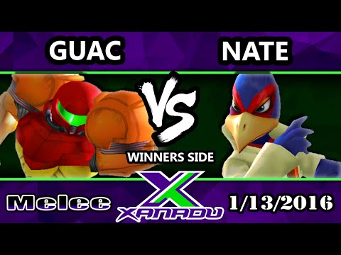S@X 132 - GUAC (Samus) Vs. Nate (Falco) SSBM Tournament - Smash Melee