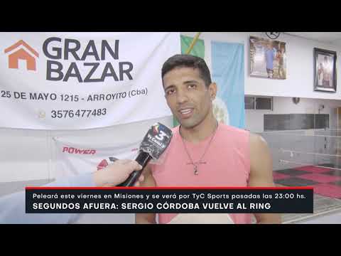 Boxeo: Sergio Córdoba vuelve al ring este viernes en Misiones