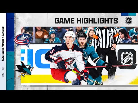Blue Jackets @ Sharks 4/19 | NHL Highlights 2022