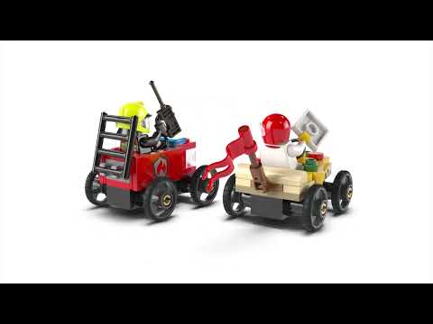Конструктор LEGO City «Піца-авто проти пожежної машини» Набір перегонів (60458)