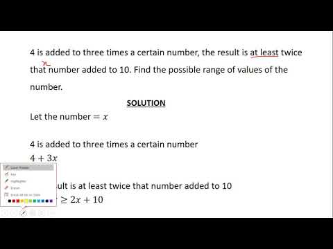 25 Word Problems Involving Linear Inequalities