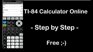 TI 84 Calculator ONLINE