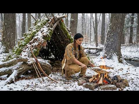 10 Days Alone Woman Faces Wolf Builds Home in Wild Winter