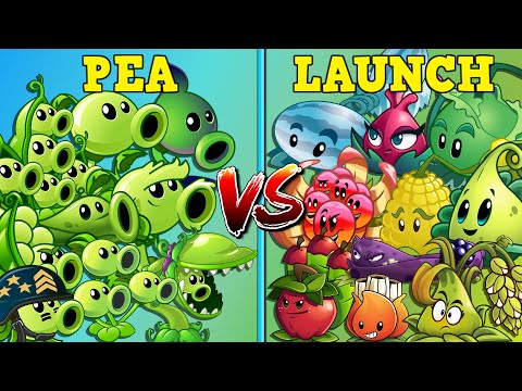 Team PEA vs LAUNCH - Which Team Plant Will Win? - PvZ 2 Plant vs Plant