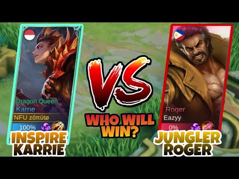 INSPIRE KARRIE VS. JUNGLER ROGER! | Karrie's Counter Build for Roger? | Who Will Win? ~ MLBB