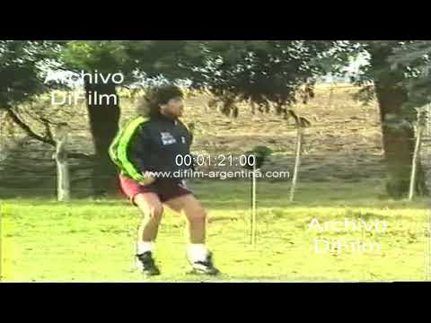Diego Maradona entrenando en la estancia El sosiego en Arrecifes 1992