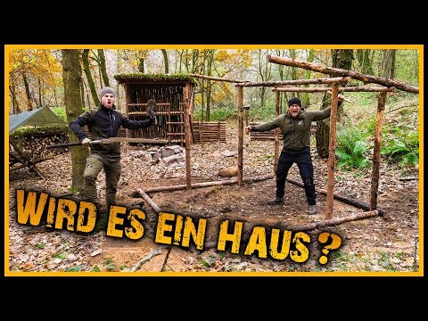 Bushcraft Camp [S05/E10] Wird es ein Haus? - Outdoor Bushcraft Lagerbau