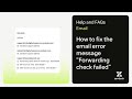 How to fix the email error message 