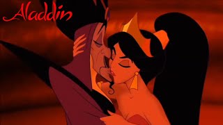 Aladdin (1992) Movie  Jasmine Kisses Jafar  Walt D