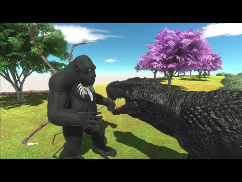 VENOM GORO vs HULK GORO vs SUPERMAN T-REX DEATH RUN - Animal Revolt Battle Simulator