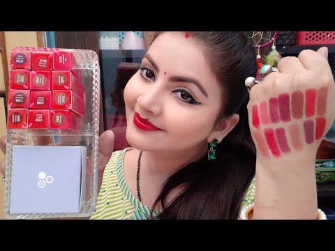 Nykaa so matte mini lipstick new 10 shades swatches | Nykaa haul | skincare & makeup | RARA Video