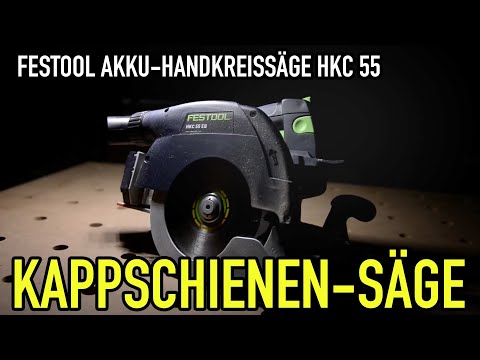Mike's Toolshop explains the new HKC 55 cordless circular saw from Festool with cross-cutting rai...