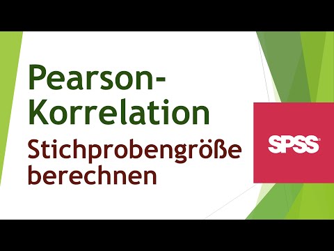 Mindeststichprobengröße für Pearson-Korrelation mit SPSS ermitteln