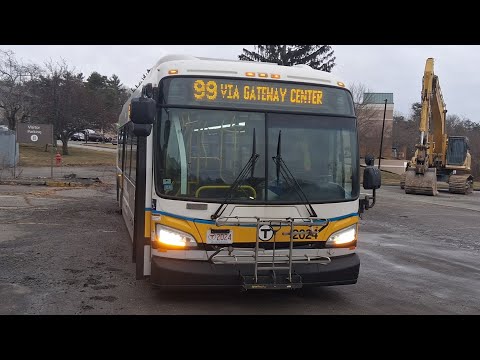 Riding MBTA route 99 to Woodland Road. (announcements only)