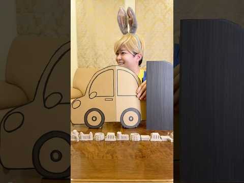 CARDBOARD CAR BECOMES GIANT！#asmr