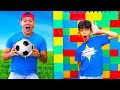 Jason teach brother to play good soccer  - Funny Sports story for Kids