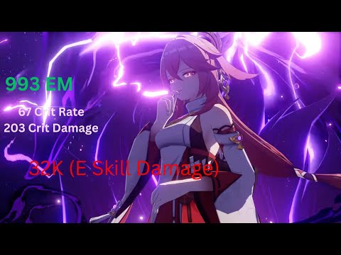 yae miko E skill Damage showcase | The RavenBoy | try to watch full video