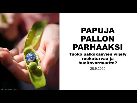 , title : 'Papuja pallon parhaaksi 28.9.2020: Tuoko palkokasvien viljely ruokaturvaa ja huoltovarmuutta?'