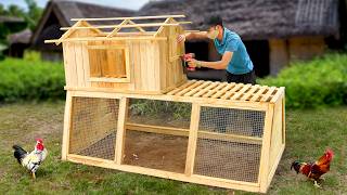 Full tutorial to build 2 level wooden chicken coop