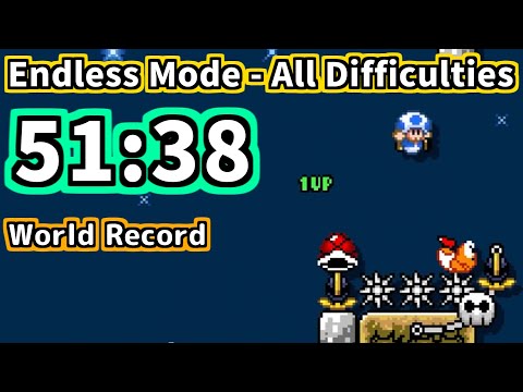 [Speedrun WR] Super Mario Maker 2 - Endless Mode - All Difficulties - 51:38