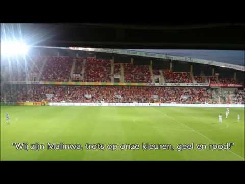 Grootse sfeer Achter de Kazerne tijdens KV Mechelen - KV Kortrijk  (0-0)