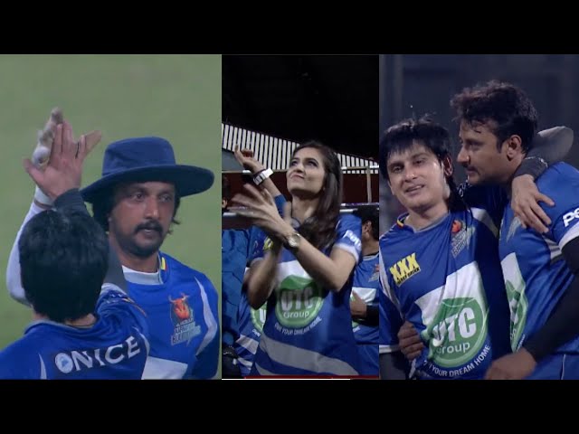 Bengaluru Team Celebrating Crucial Wicket of Kolkata Team | Cricket Highlights | CCL