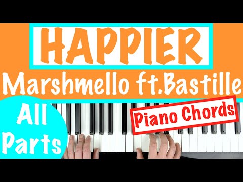 HAPPIER - Marshmello ft. Bastille Piano Tutorial [chords]