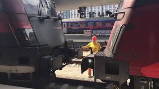 【連結シーン!】オーストリア国鉄を代表する特急"Railjet"の連結シーン