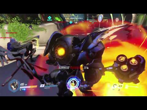 Overwatch Beta gameplay pt40 - Multi-Kill Melee Madness!