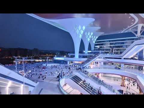 The world’s largest high-speed train station is in China. Chongqing East Railway Station.