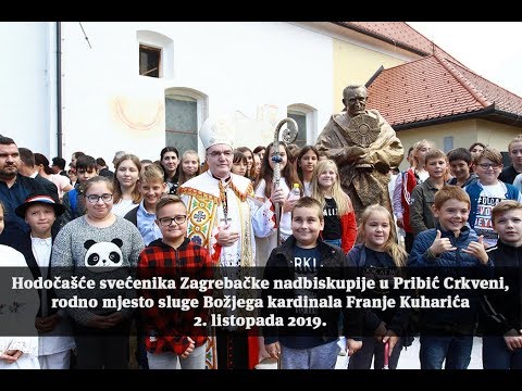Hodočašće svećenika Zagrebačke nadbiskupije u Pribić i blagoslov kipa kardinala Franje Kuharića