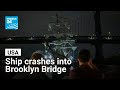 USA Mexican Navy Ship Crashes Into Brooklyn Bridge FRANCE 24 English