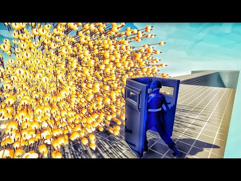 SWAT SHIELD vs EVERY GOD - Totally Accurate Battle Simulator TABS